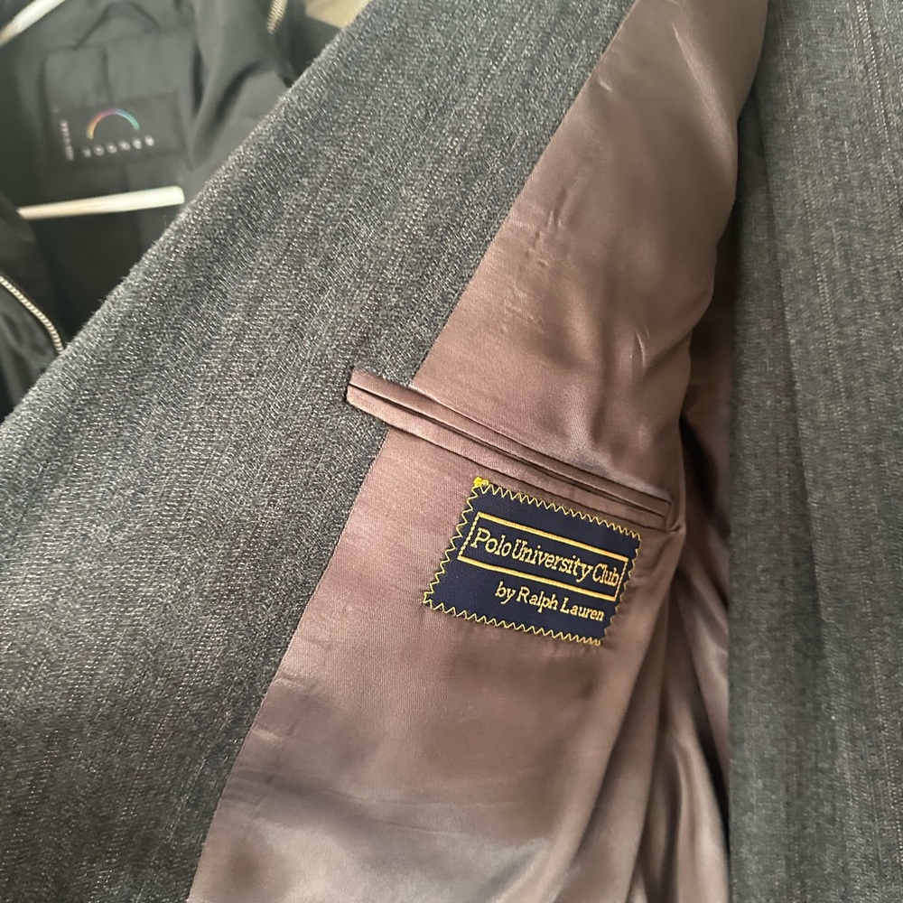 Polo by Ralph Lauren Gray Sport Coat with Textured Wool Blend